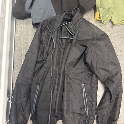 Seven piece clothing set - three jackets, one cashmere hoodie, one orange tech fleece two long sleeve T-shirts. All size large in good...
