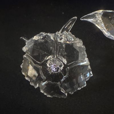 Three piece Swarovski flower set