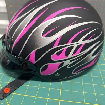 SET of 3-motorcycle helmets, 2 Large, 1 Small