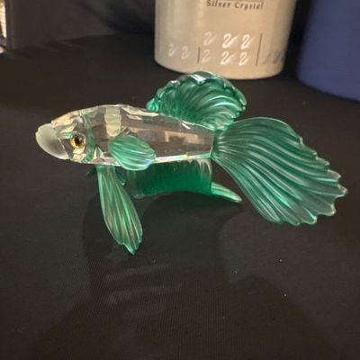 Three piece Swarovski Crystal Fish Set