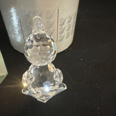 Swarovski Silver Crystal Duck Figurine 2 Piece Set