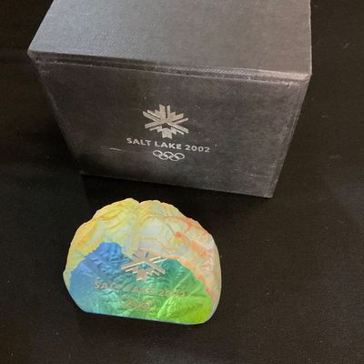 Salt Lake City 2002 Olympic Holographic Paperweight