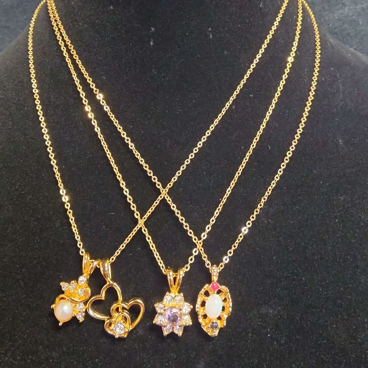Pearl, Opal, Ruby, Amethyst Necklaces