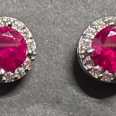 Ruby Stud Earrings 
