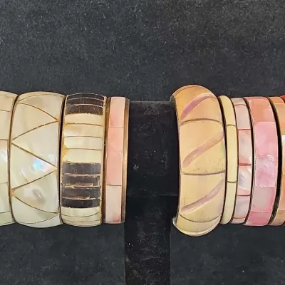 Mother of Pearl Paneled Bangles 
