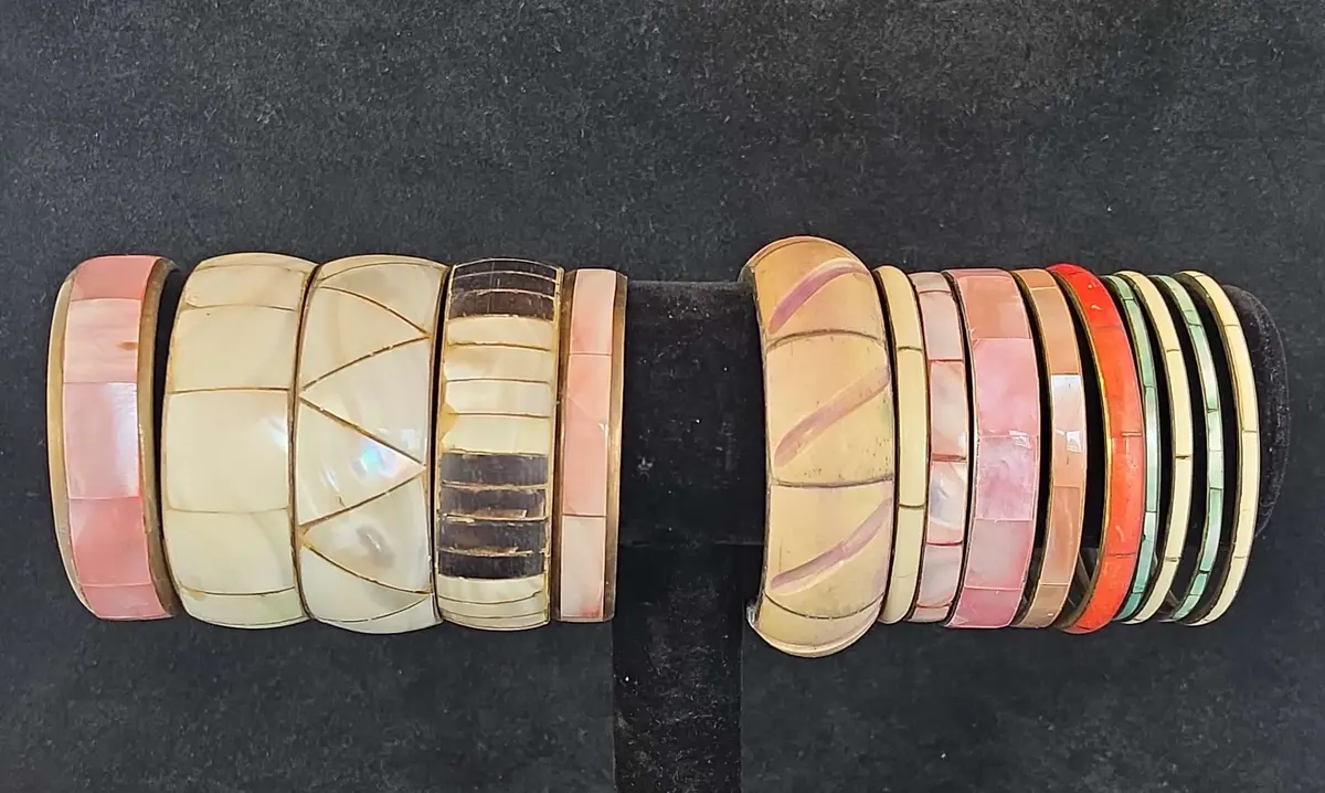 Mother of Pearl Paneled Bangles 