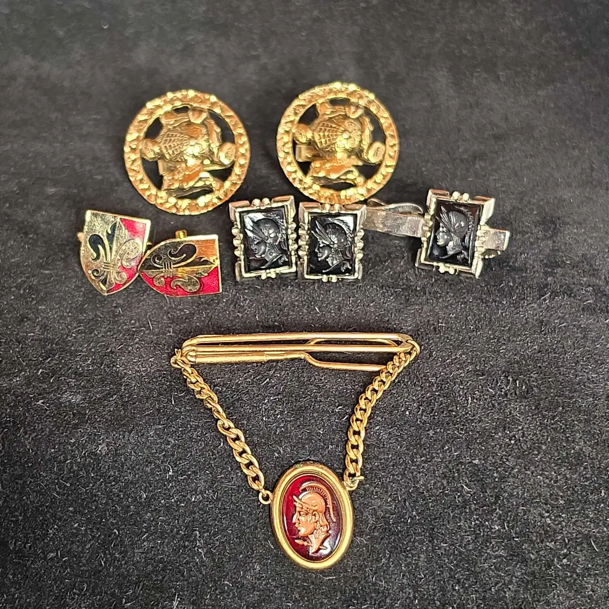 Mid-20Th-Century Men's  Cufflinks, Tie Clips, Others 
