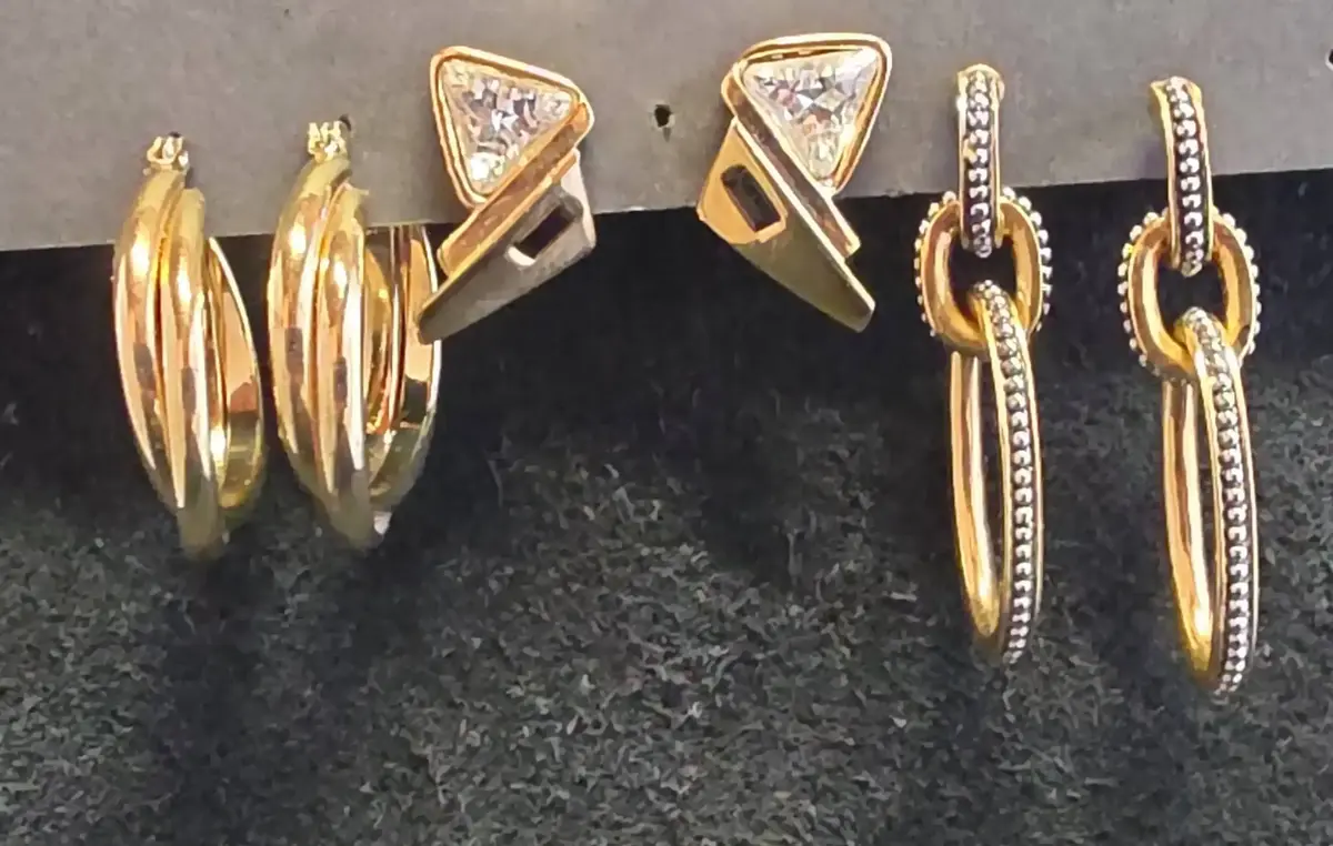 Gold Tone Earrings 