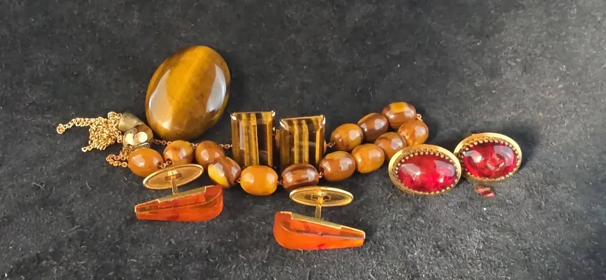 Amber Guild Vintage Cuff Links and Others 