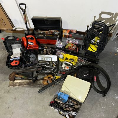 Sale Photo Thumbnail #44: Garage tools, power tools, ladders, hand tools, garden tools