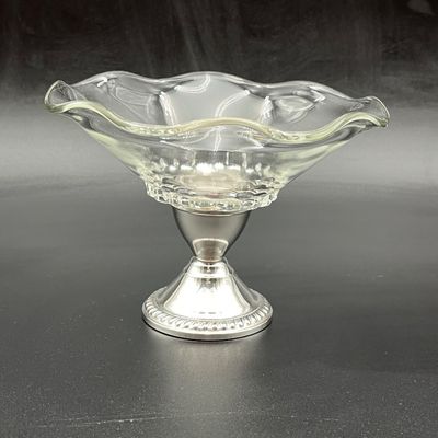 Sale Photo Thumbnail #49: Silver & Crystal candy dish