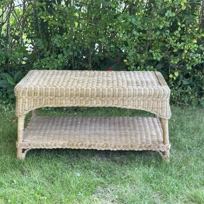 Wicker patio coffee table