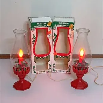 Mid century noma holiday hurricane lamps