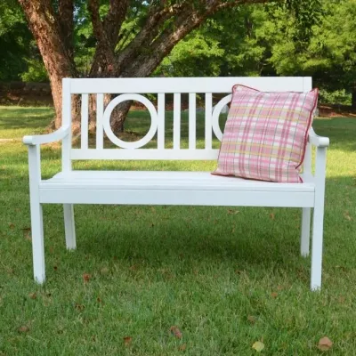 Carolina outdoors white garden bench