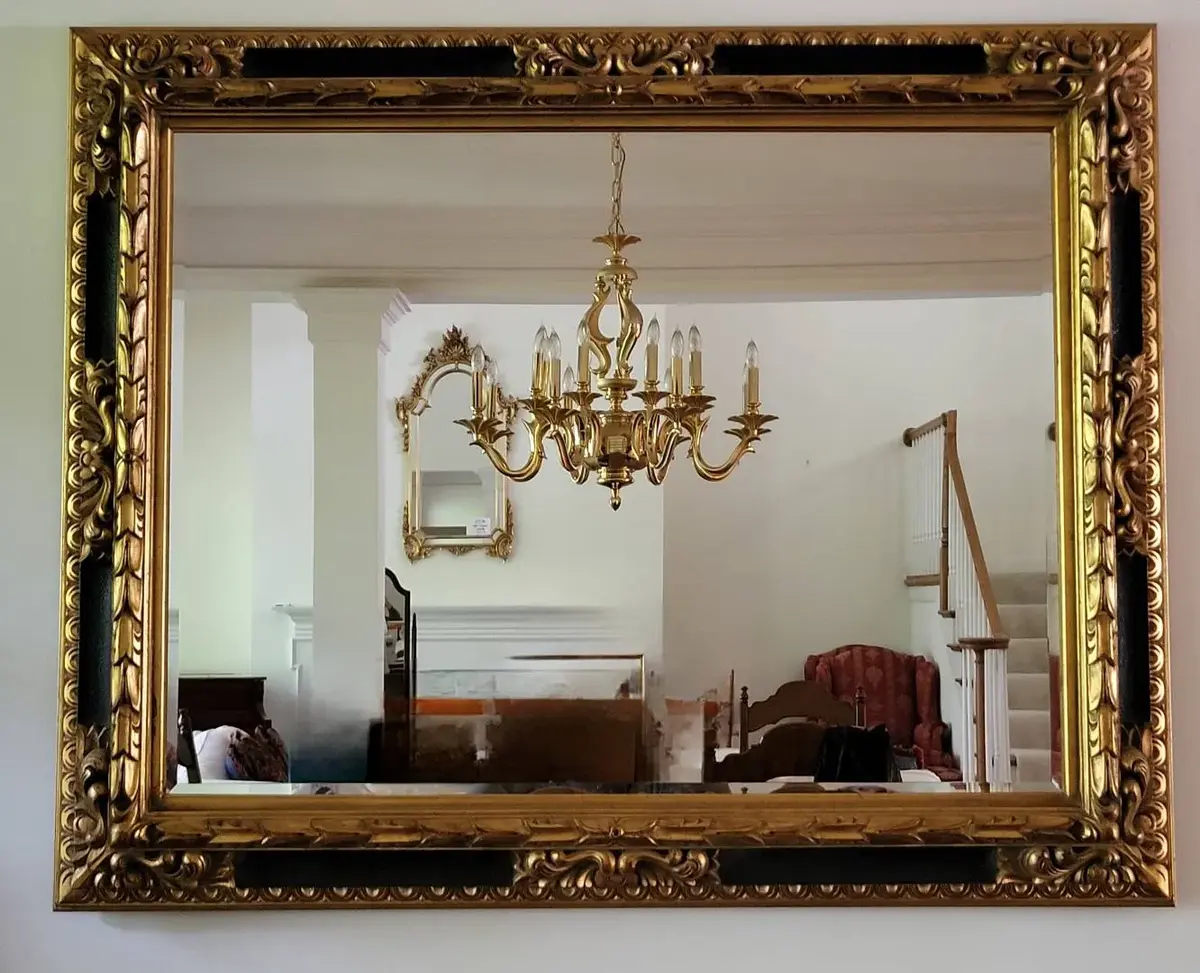 Large Gilt Framed Mirror (DR)