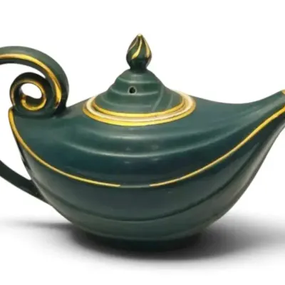 Hall China Dark Teal Green Aladdin Genie Lamp Teapot