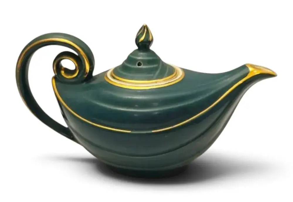 Hall China Dark Teal Green Aladdin Genie Lamp Teapot
