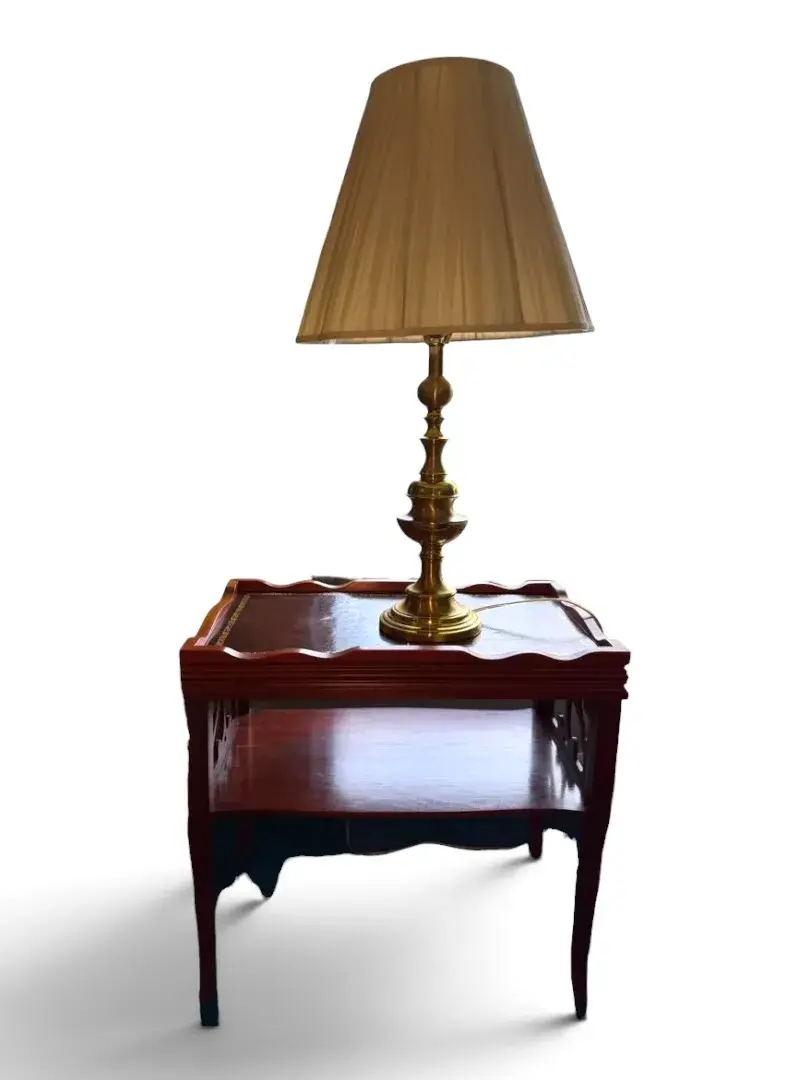 Vintage Mid-Century Carved Wooden Side Table