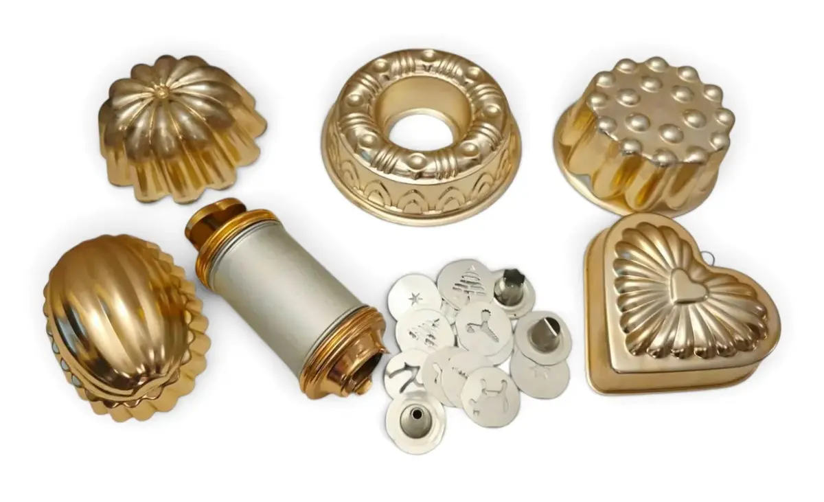 Vintage Cookie Press & Metal Food Molds
