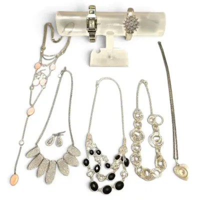 Silver-Toned Necklaces, Watches, & More