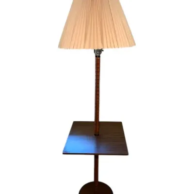 Mid-Century Wooden Standing Floor Lamp