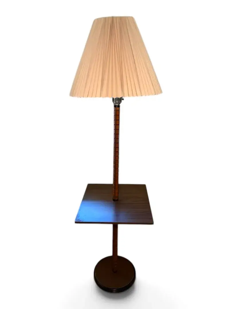 Mid-Century Wooden Standing Floor Lamp
