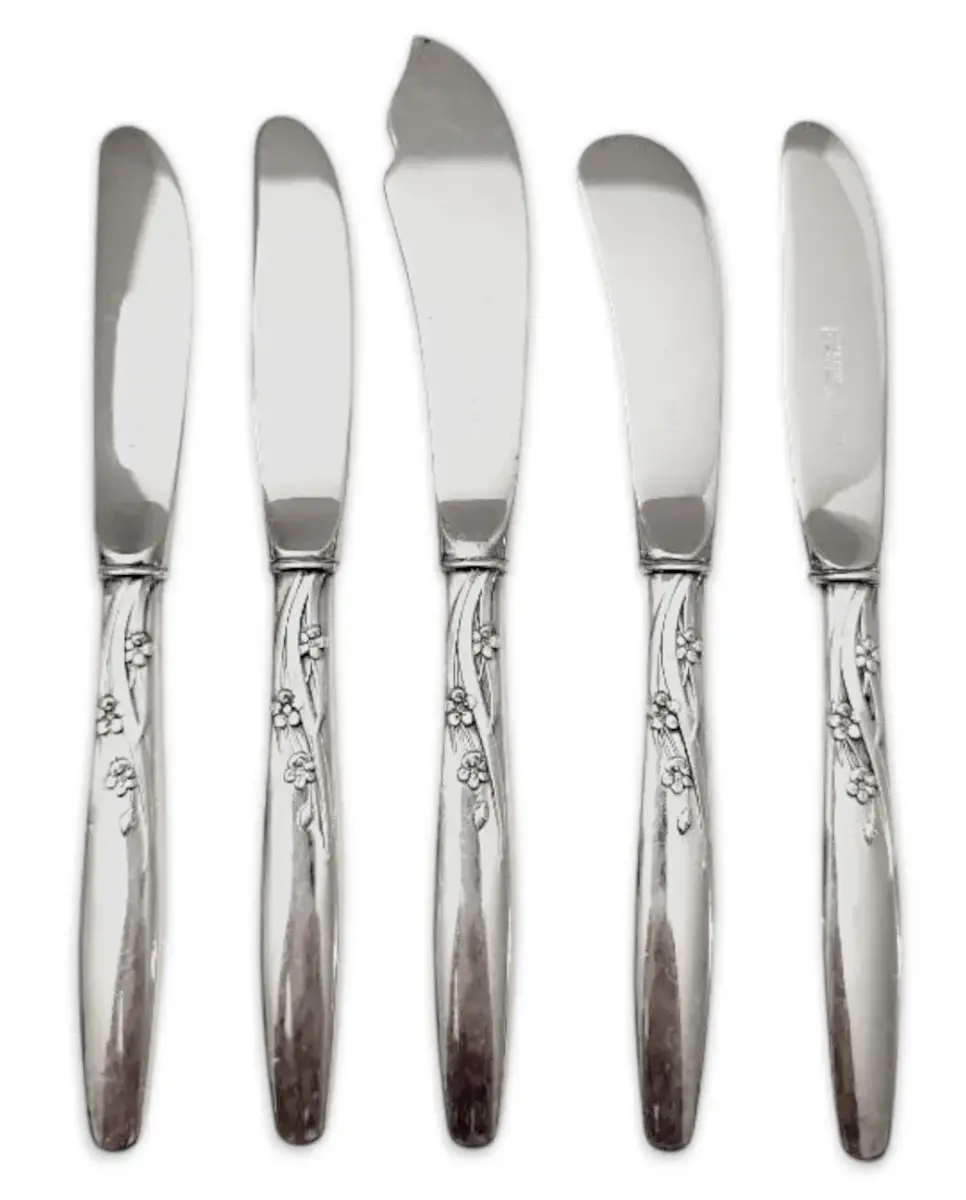 Lunt "Summer Song" Sterling Silver Handle Butter Knives & Spreaders (216g)
