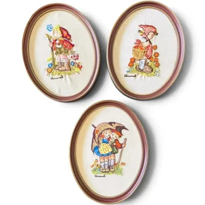 Vintage 1970s Hummel Crewel Embroidery Set