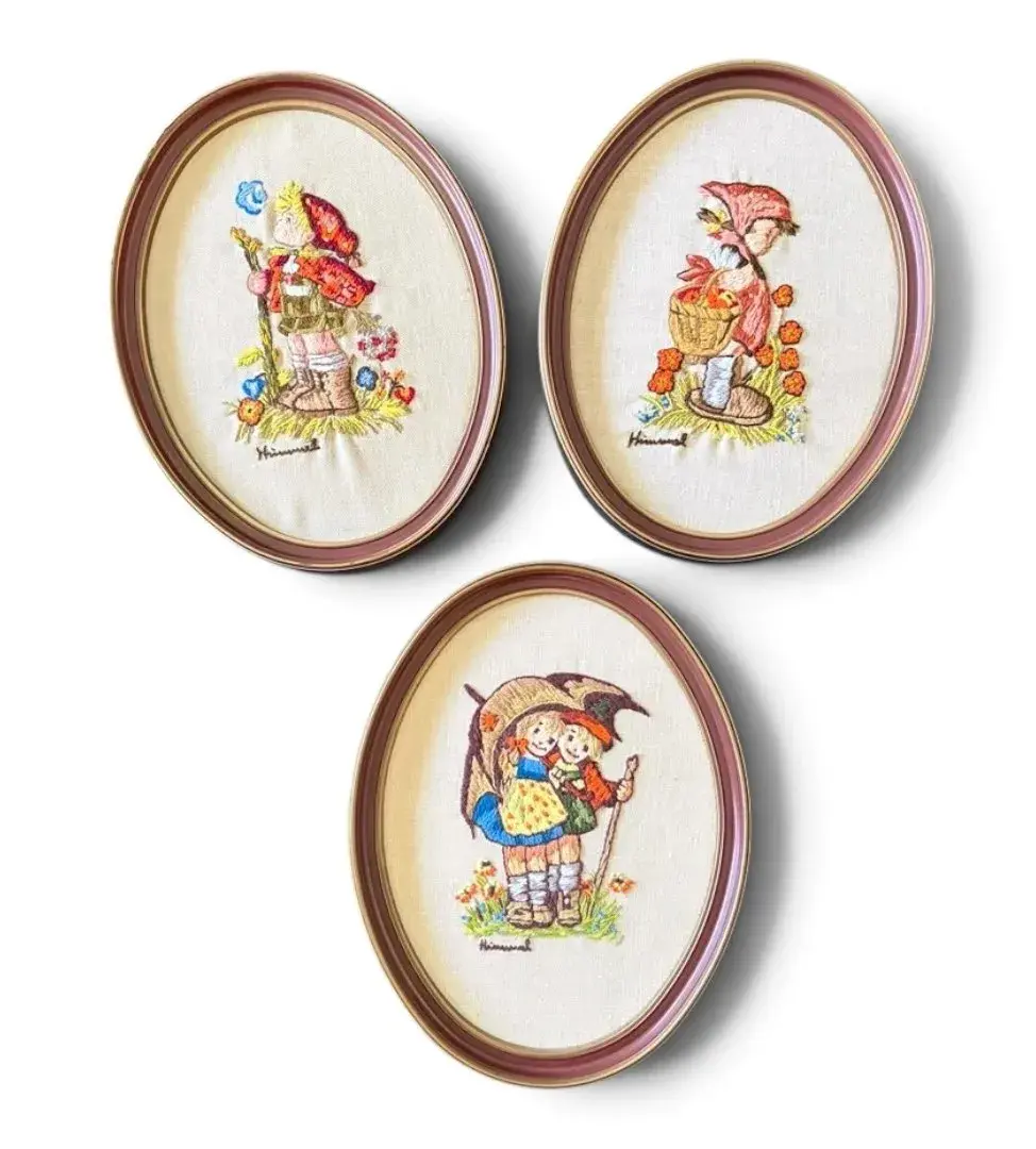 Vintage 1970s Hummel Crewel Embroidery Set