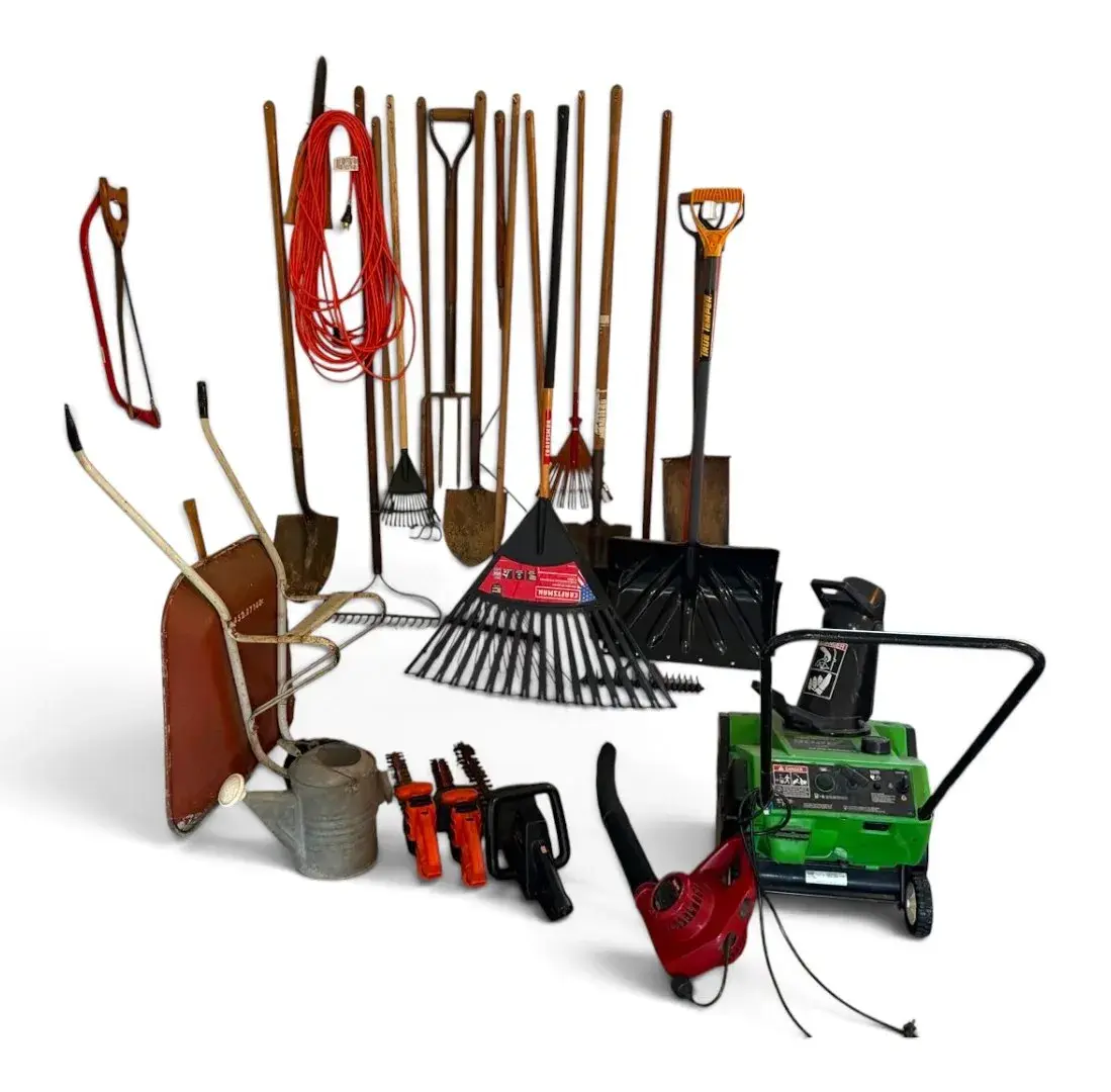 Lawn Boy 320E, Craftsman Hedge Trimmer, Rakes, Shovels, & More