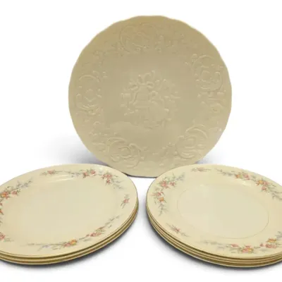 Lenox 12" Wedding Bells Plate & Vintage Floral Plates