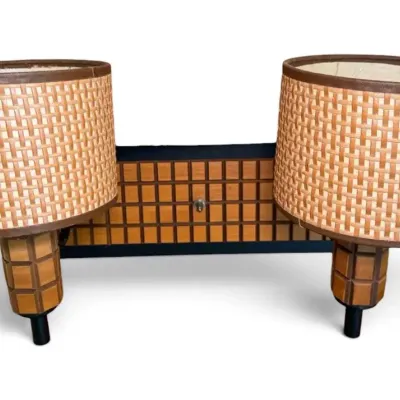 Mid-Century Underwriters Laboratories Wooden Wall Lamp