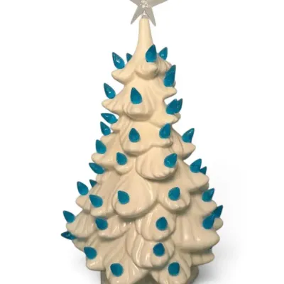 Holland Mold Blue & White Ceramic Christmas Tree 
