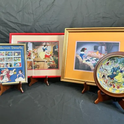 Disney Snow White & Seven Dwarfs | Lithograph, Collector Plate & Framed Art