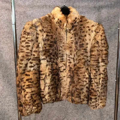 Vintage Primas Cianelli Rabbit Fur Jacket | Leopard Print With Fur Collar