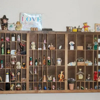 Vintage Wooden Printer’s Tray Shadow Box | Disney, Miniatures & Collectibles