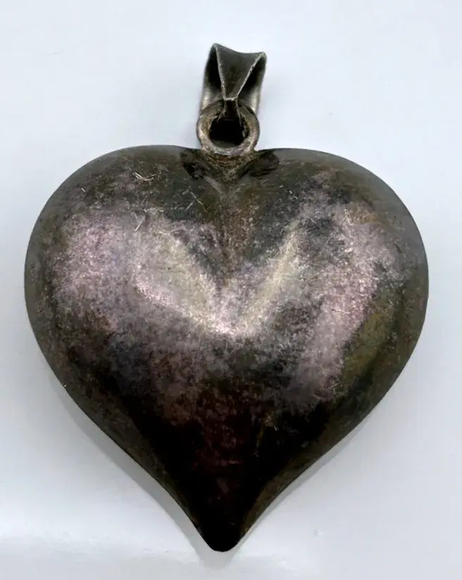 Sterling Silver Puffy Heart Pendant