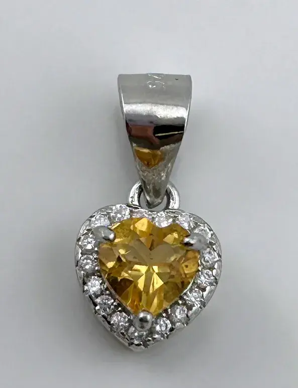 Citrine Sterling Silver Pendant