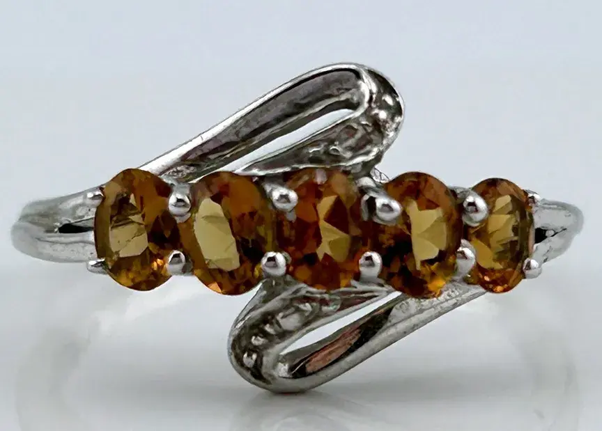 Citrine Sterling Silver Ring 