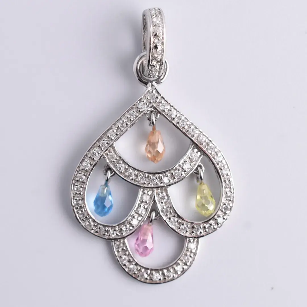 Sterling Silver Halo Pendant