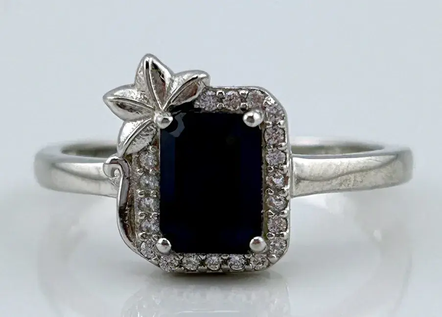 Sapphire Sterling Silver Ring