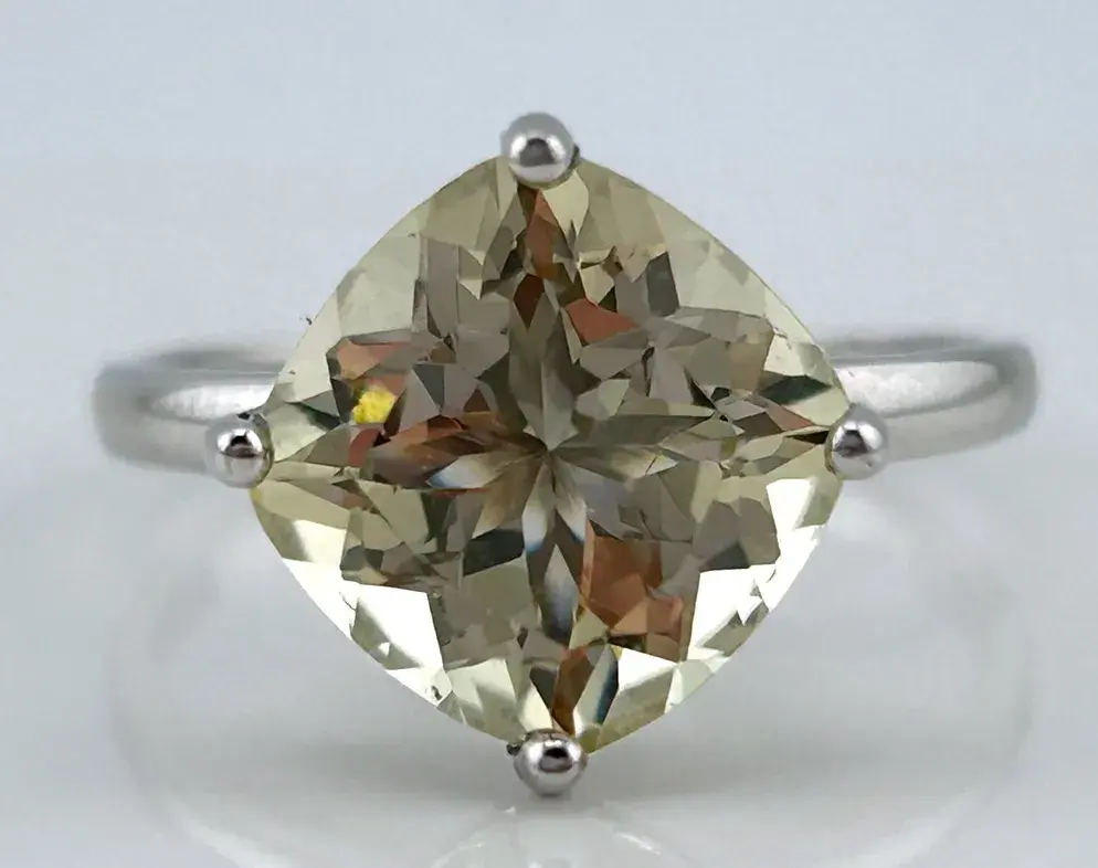 Lemon Quartz Sterling Silver Ring