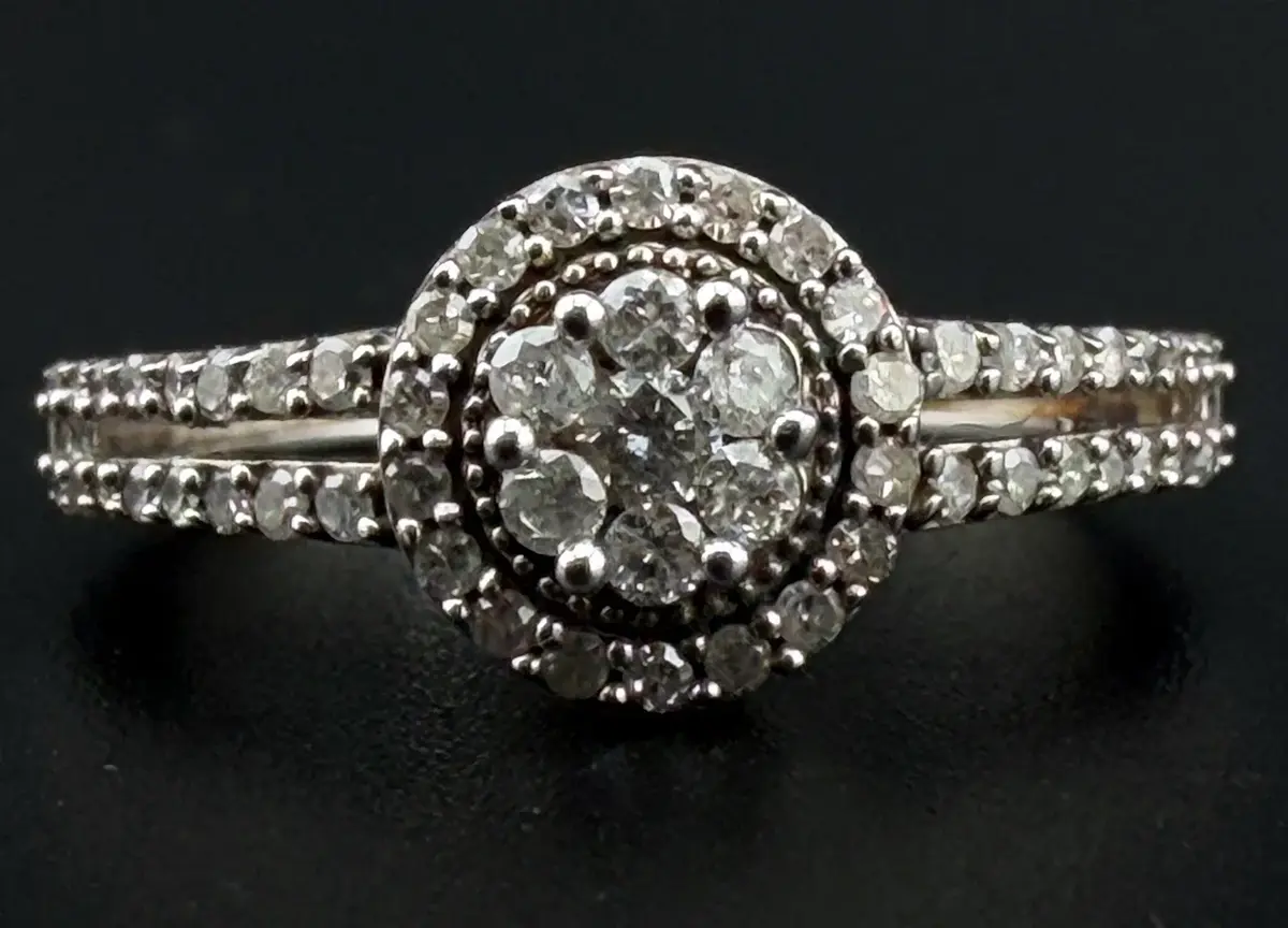 Diamond Sterling Silver Ring 