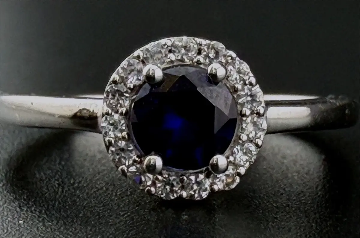 Sapphire Sterling Silver Ring 