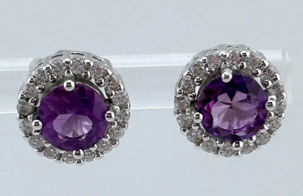 Amethyst Sterling Silver Earrings