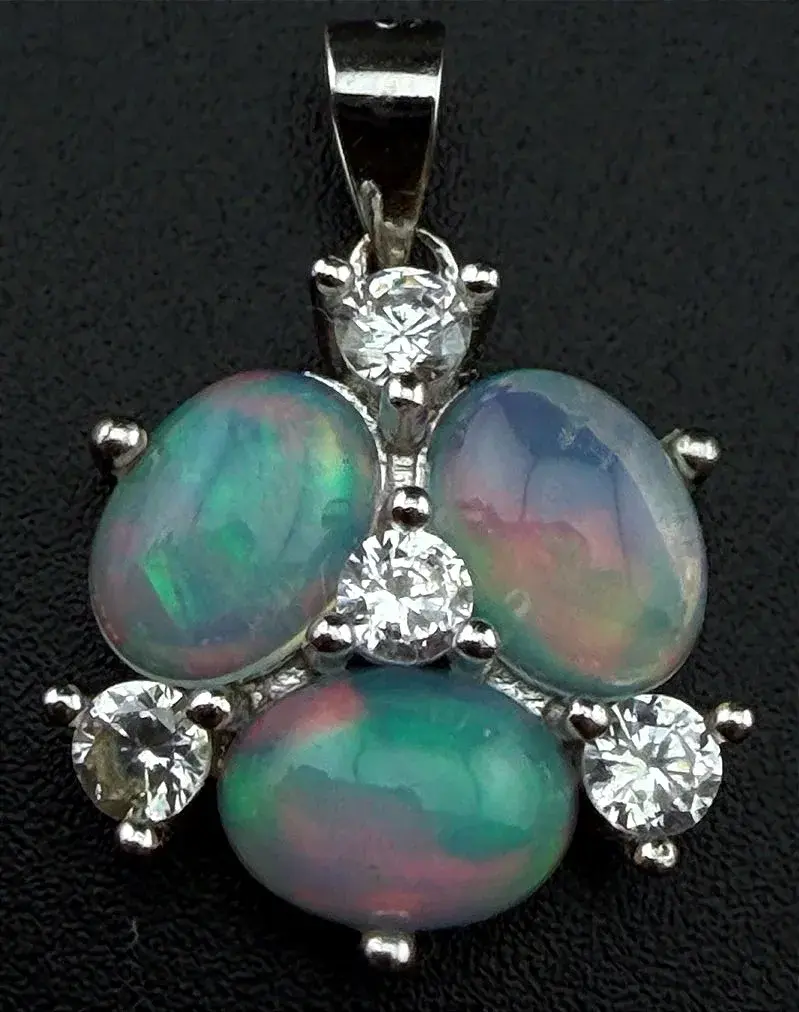 Opal Sterling Silver Pendant 