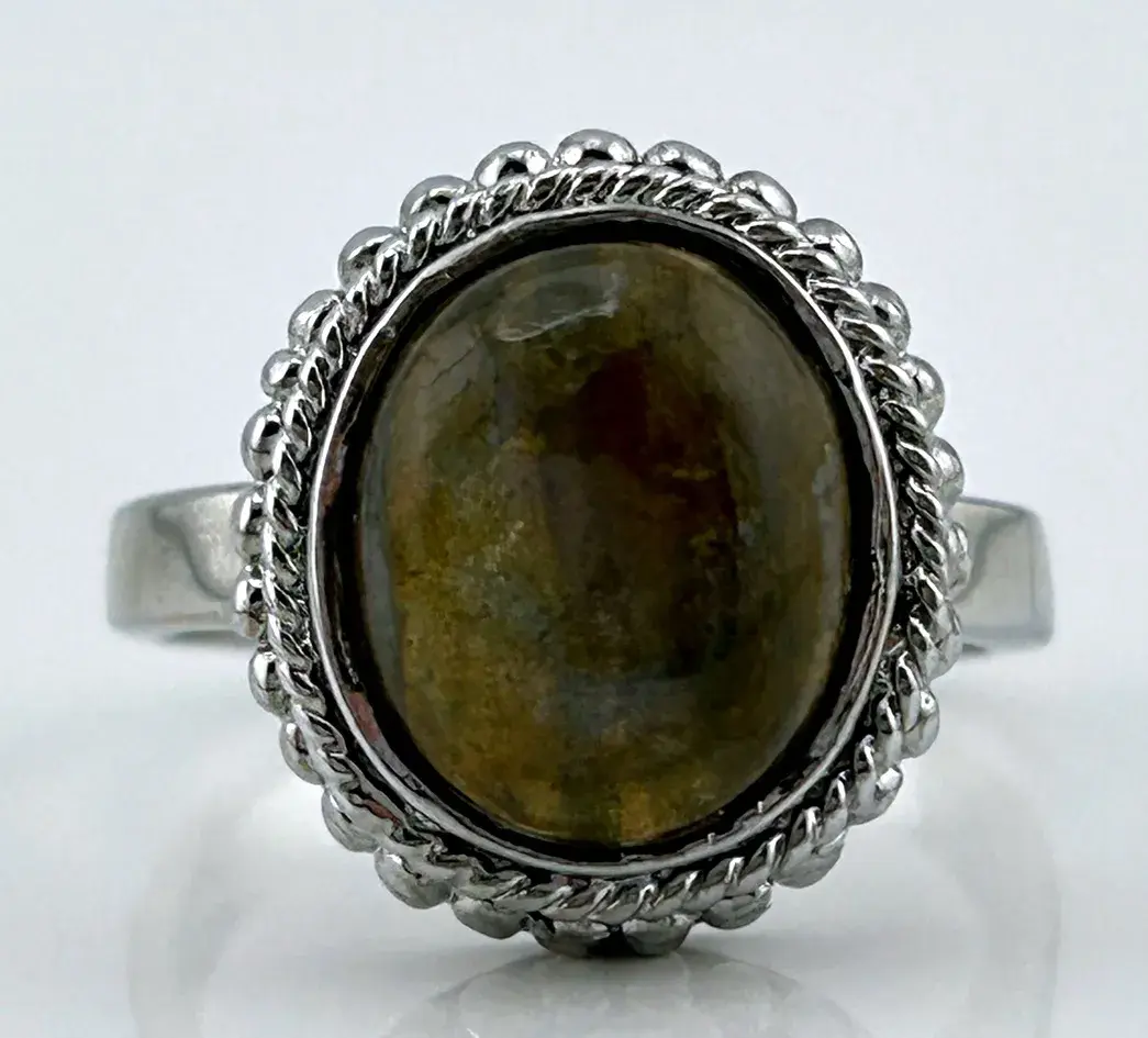 Karis Labradorite Silver Tone Ring 