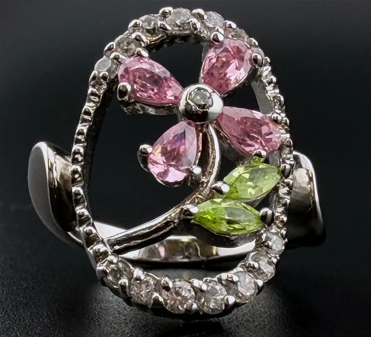 Flower Sterling Silver Ring 