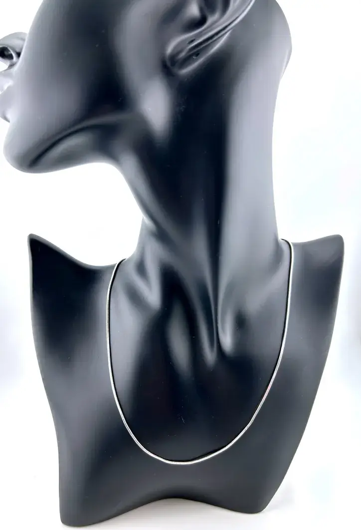 Silver Tone Rope Necklace