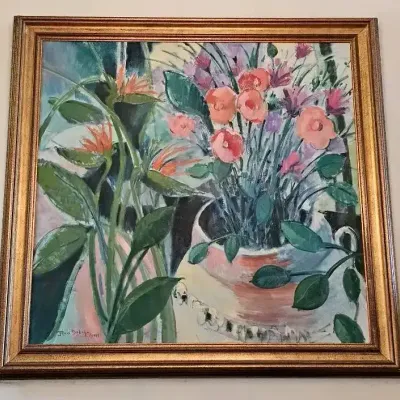 James DeLoye Original Floral Still Life, 1989